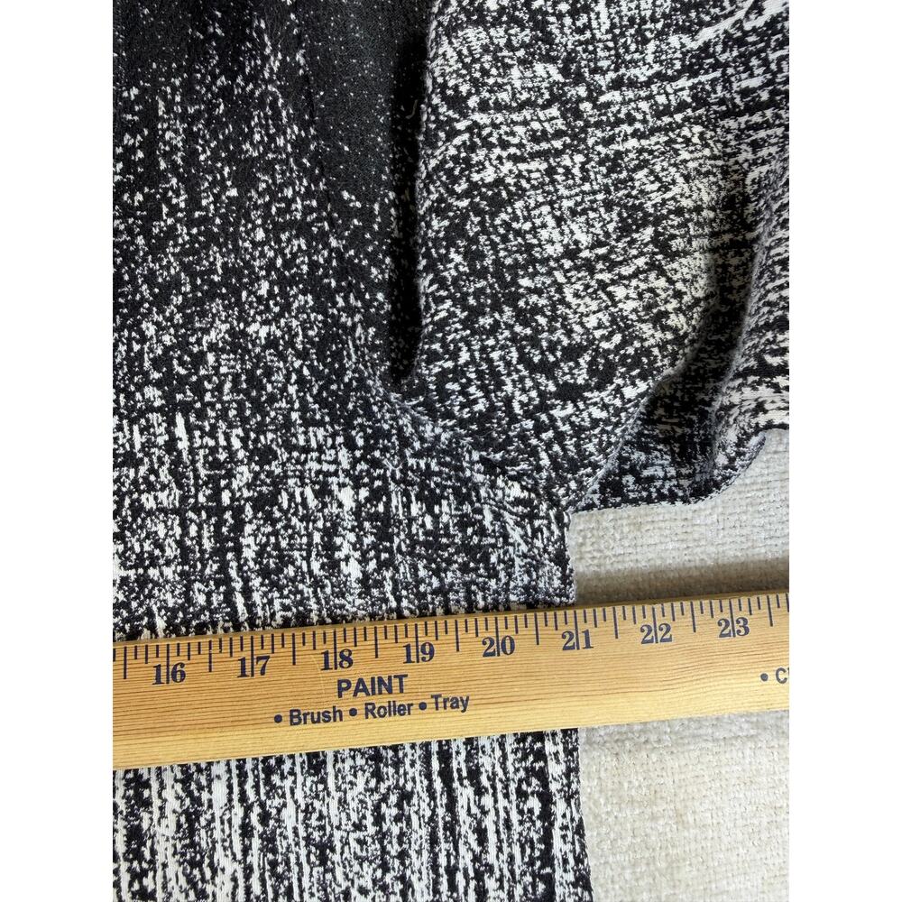 IC by Connie K Women's XL Black White Artsy 3/4 Sleeve Full Zip Jacket Casual - Picture 5 of 12